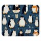thumbnail image 1 of Alfombrilla de ratón cuadrada con diseño de pingüino de dibujos animados, personalizada, cómoda y personalizada, con base de goma antideslizante para ratón inalámbrico., 1 of 1