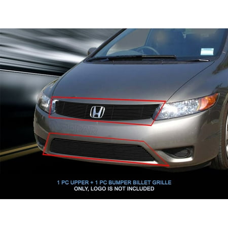 Honda Accord Billet Grille - Fedar Billet Grille Combo For 2006-2007 Honda Accord Coupe