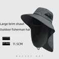 thumbnail image 4 of Sombrero de pescador para el sol, máscara solar de verano para hombre, sombrero de pescador que cubre la cara, sombrero de sol, sombrero de paja para exteriores, sombrero de sol fresco, 4 of 6