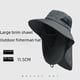thumbnail image 5 of Sombrero de pescador para el sol, máscara solar de verano para hombre, sombrero de pescador que cubre la cara, sombrero de sol, sombrero de paja para exteriores, sombrero de sol fresco, 5 of 6