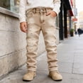 thumbnail image 6 of RMGVDSD Boys Distressed Jeans High Street Fashion Stretch Jeans Slim Fit Denim Pants For Kids Comfortable Ripped Denim Trousers Leisure Comfort Sweatpants, 6 of 9
