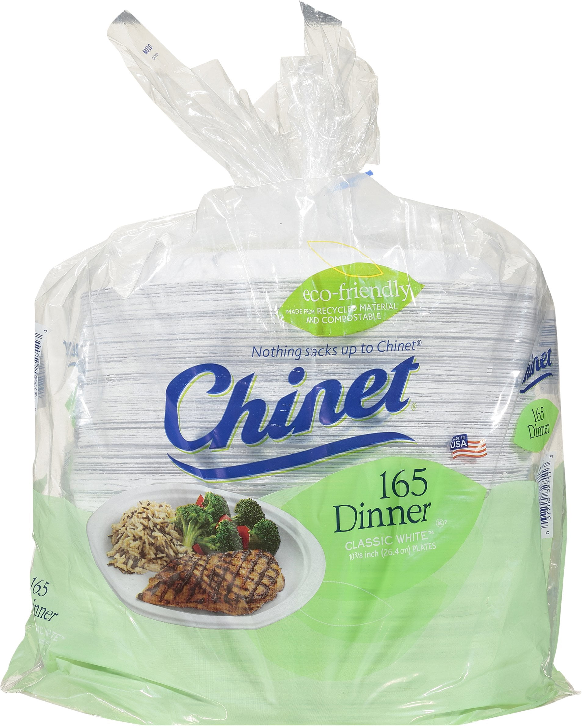 Classic White Paper Dinner Plates, 10 3/8", 165ct