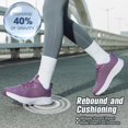 thumbnail image 4 of Zapatillas Rollstep con puntera ancha para mujer, color morado, talla 43, 4 of 7