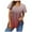 Red, variant on Womens Fashion Summer Tops 2025 Plus Size Casual V-neck Gradient Printed Short Sleeved Top