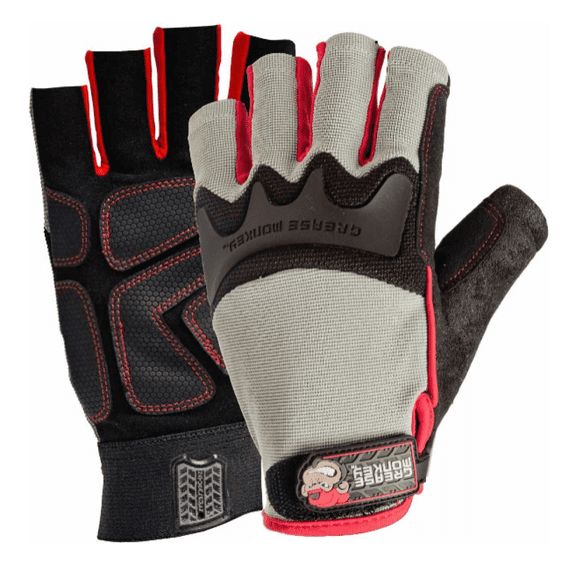 Grease Monkey 22103-23 Men's Pro Fingerless Work Gloves, Large, 1-Pair