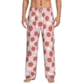thumbnail image 2 of Goofa Floral Strawberr Printed Soft Pajama Pants for Men, Wide Leg Comfy Casual Lounge Yoga Pants-Small, 2 of 9