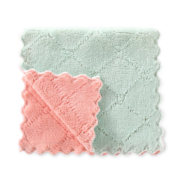 Paño de cocina antiadherente, paño de cocina con aceite, estropajo absorbente grueso, paño de cocina de terciopelo coral