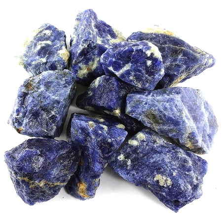 Crystal Allies 1 Pound Bulk Rough Blue Sodalite Reiki Crystal Healing Stones Large 1""