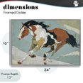 thumbnail image 4 of Stupell Industries Modern Paint Horse in Motion Gray Framed Giclee Art, 24 x 16, by Chromatic Storm Studio, 4 of 8