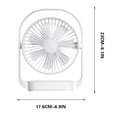 thumbnail image 2 of JingChun Fan for Window, Ultra Quiet Desk Fan, Cordless Desk Fan, Desktop Night Light Fan Rechargeable USB Portable Fan, 2 of 9