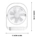 thumbnail image 2 of onlyliua Liquidación Ventilador de Escritorio Silencioso para Oficina, Luz Nocturna, Ventilador Portátil Recargable con Puerto Usb, 2 of 7