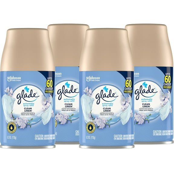 Glade 375364 6.2 oz Automatic Air Freshener - Clean Linen (6/Carton)