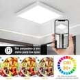 thumbnail image 3 of Lámparas para Recámara 40cm 36W 3000K/4000K/6500K Lámpara de Techo LED para Baño, Cuadrada Plafon Modernas para Cocina/Pasillo/Baño/Sala Temperatura de Color Brillo Ajustable (Blanco, Cuadrado), 3 of 15
