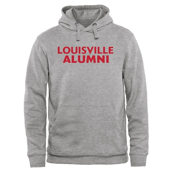 Louisville Cardinals Louisville Alumni Signature Stack Pullover Hoodie - Ash