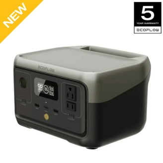 EcoFlow RIVER 2 Power Station, 256Wh, 600W AC, Solar Generator for