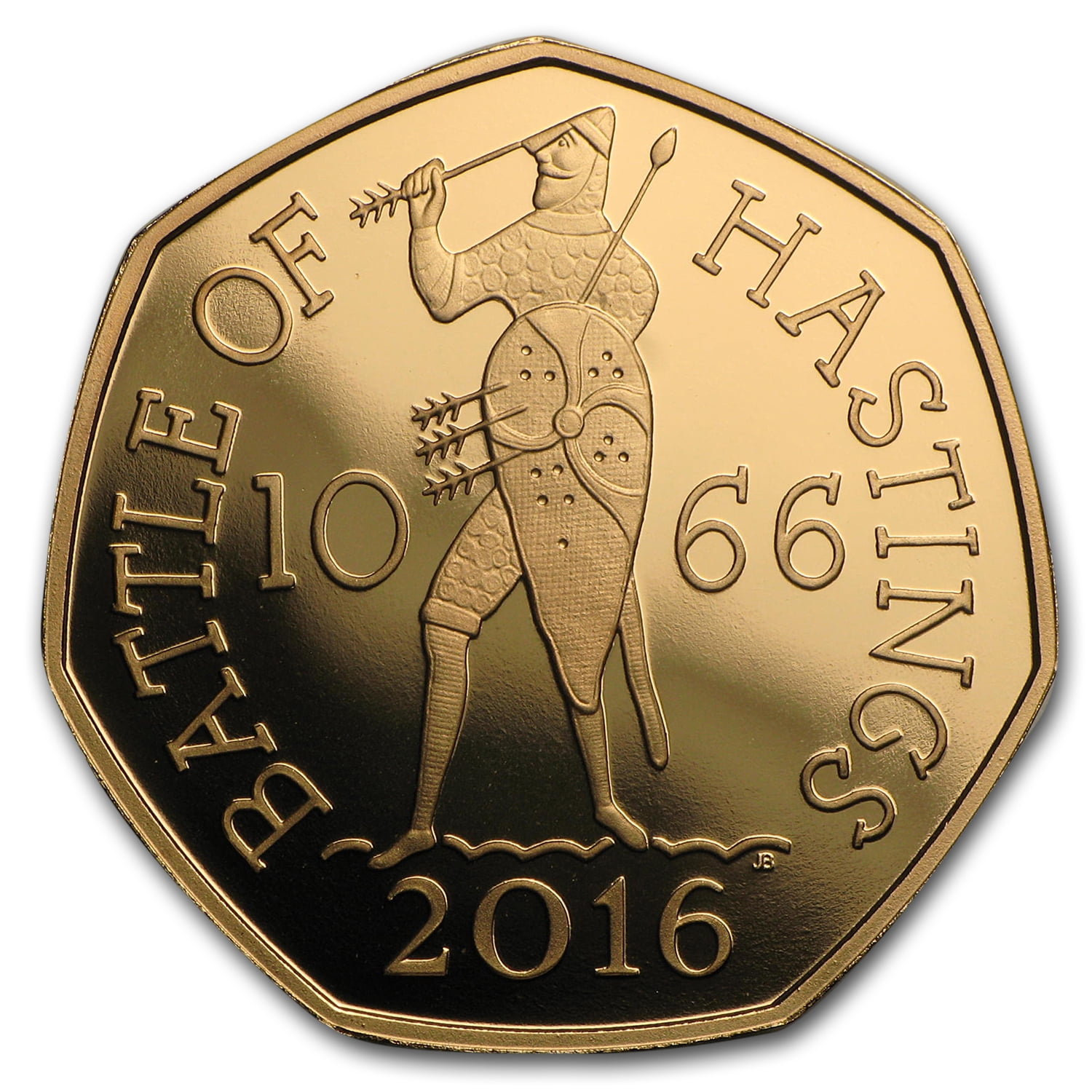 Royal Mint 2016 Great Britain 50 Pence Gold Battle of Hastings Proof