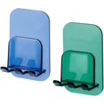 thumbnail image 1 of 2 piezas de soporte para cepillo de dientes montado en la pared, gancho para cepillo de dientes para baño, 1 of 5