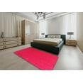 thumbnail image 5 of Ahgly Company Machine Washable Indoor Round Contemporary Pink Lemonade Pink Area Rugs, 5' Round, 5 of 7