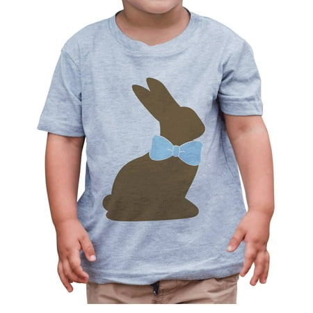 

7 ate 9 Apparel Boys Happy Easter Shirts - Chocolate Bunny Grey T-Shirt 2T