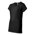 thumbnail image 4 of Gildan Softstyle Women’s V-Neck T-Shirt, V Neck Tee for Women's, Full Cotton, Black, XL, 4 of 5