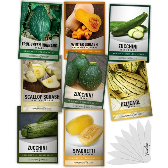 Non-GMO Squash Seeds | 8 Variety Pack
