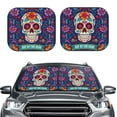 thumbnail image 2 of Vsdgher Dead Day Party Print Car Windshield Sun Shade, Reflective Sunshade Window Sunshade Sun Visor Protector Fit for Cars,Trucks,SUVs-Small, 2 of 6