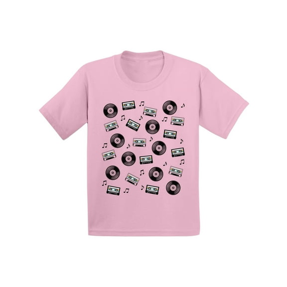 Girls Graphic Tees - Cassettes Retro T-Shirt for Toddlers