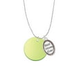 thumbnail image 2 of Delight Jewelry Acrylic 1" Disc Lime Green Imitation Pearl Best Mom Ever Charm Necklace, 2 of 4