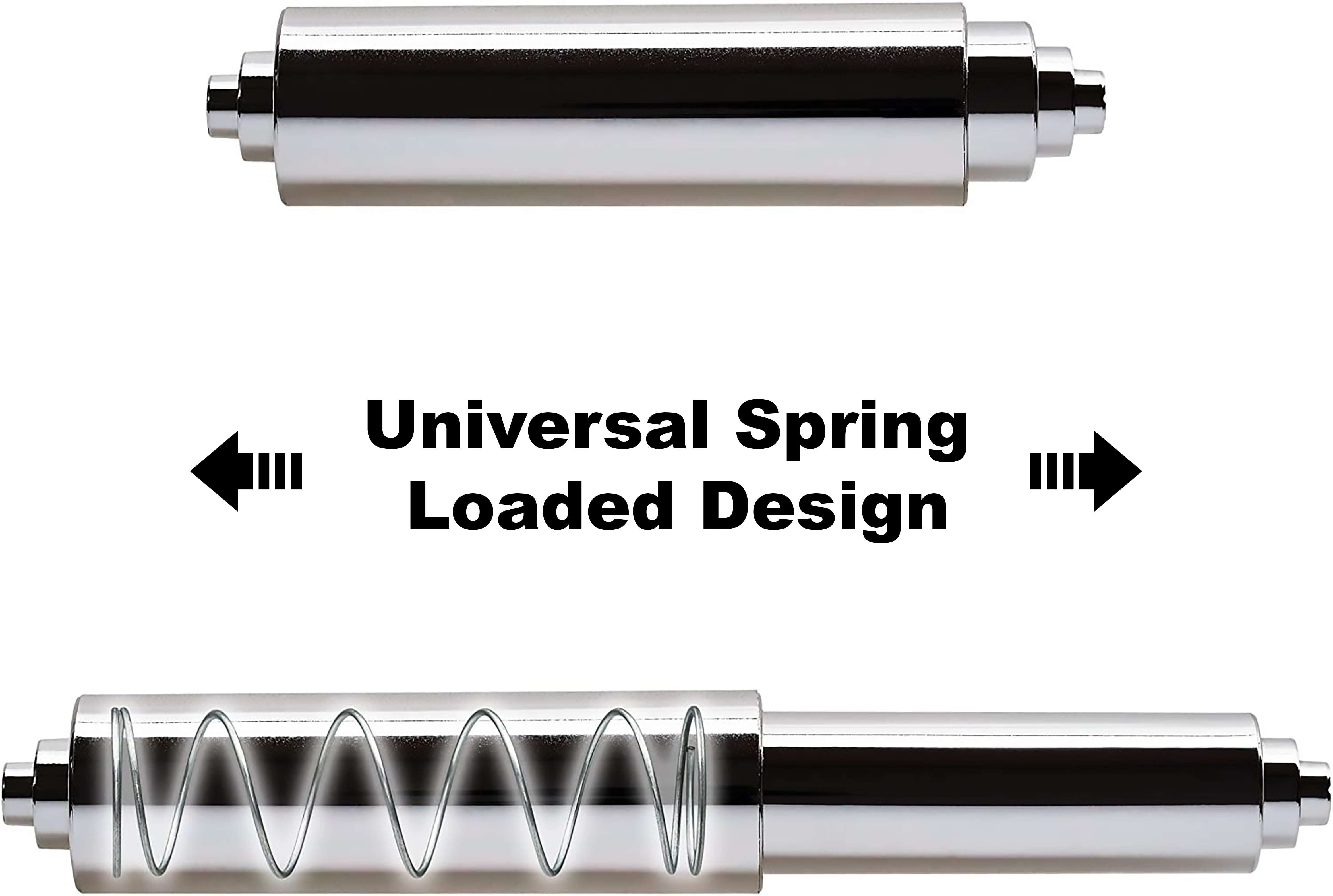 Mainstays Chrome-Plated Plastic Toilet Paper Holder Universal 1" Round