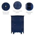 thumbnail image 3 of Teamson Home Glancy Freestanding Corner Floor Cabinet with Faux Louvered Door, Navy, 3 of 6