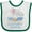 White and Green, variant on Inktastic My Babysitter Loves Me Cute Elephants Clouds Moon and Stars Boys or Girls Baby Bib