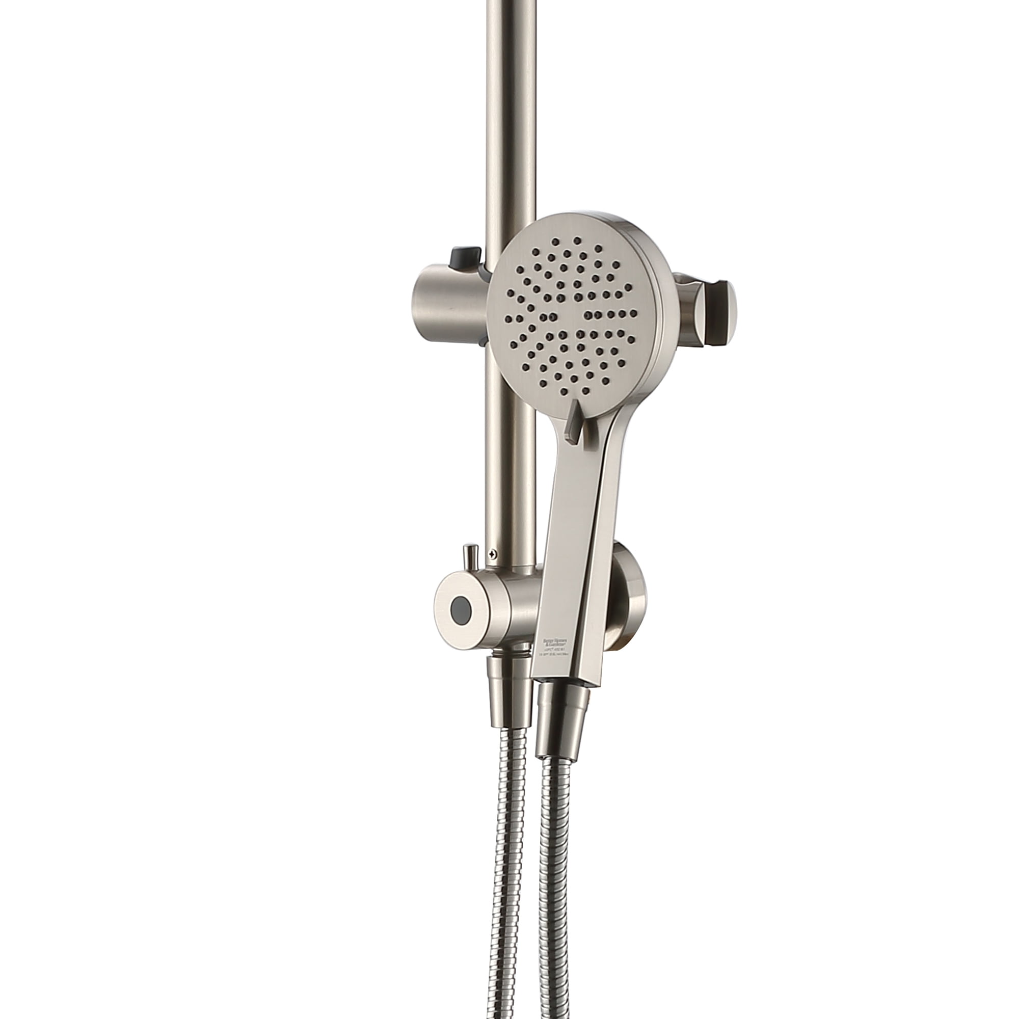 Better Homes & Gardens Deluxe Shower Combo with Magnetic Slide Bar Kit in Satin Nickel