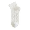 thumbnail image 2 of SAZBJOJN Socks for Women Thin Breathable Cotton Mid Crew Socks Ruffled Lace Trim Short Ankle Socks Lightweight Casual Dress Socks White A, 2 of 4