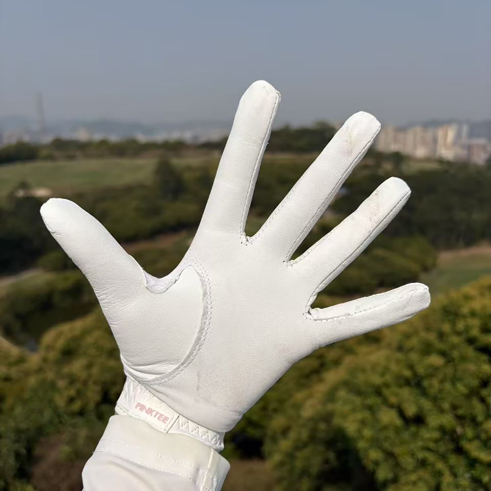 PINKTEE Women’s Golf Gloves Ladies Cabretta Leather Left Hand Right Hand Glove All Weather Extra Grip Size Fit Small Medium Large