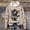 Beige, variant on Women's Hoodies Sweatshirts Cozy Autumn Winter Hoodie with Cow Print Pattern Long Sleeve Shoulder Down Design Comfort Top for Ladies Blue S