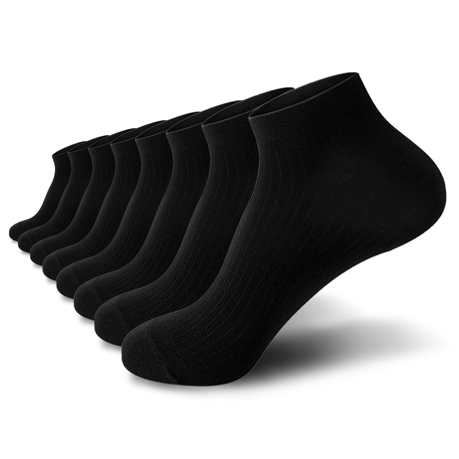 NovForth Men's Ankle Socks Breathable Low Cut Sports Socks, Women's Cotton Socks, 6 Pairs/8