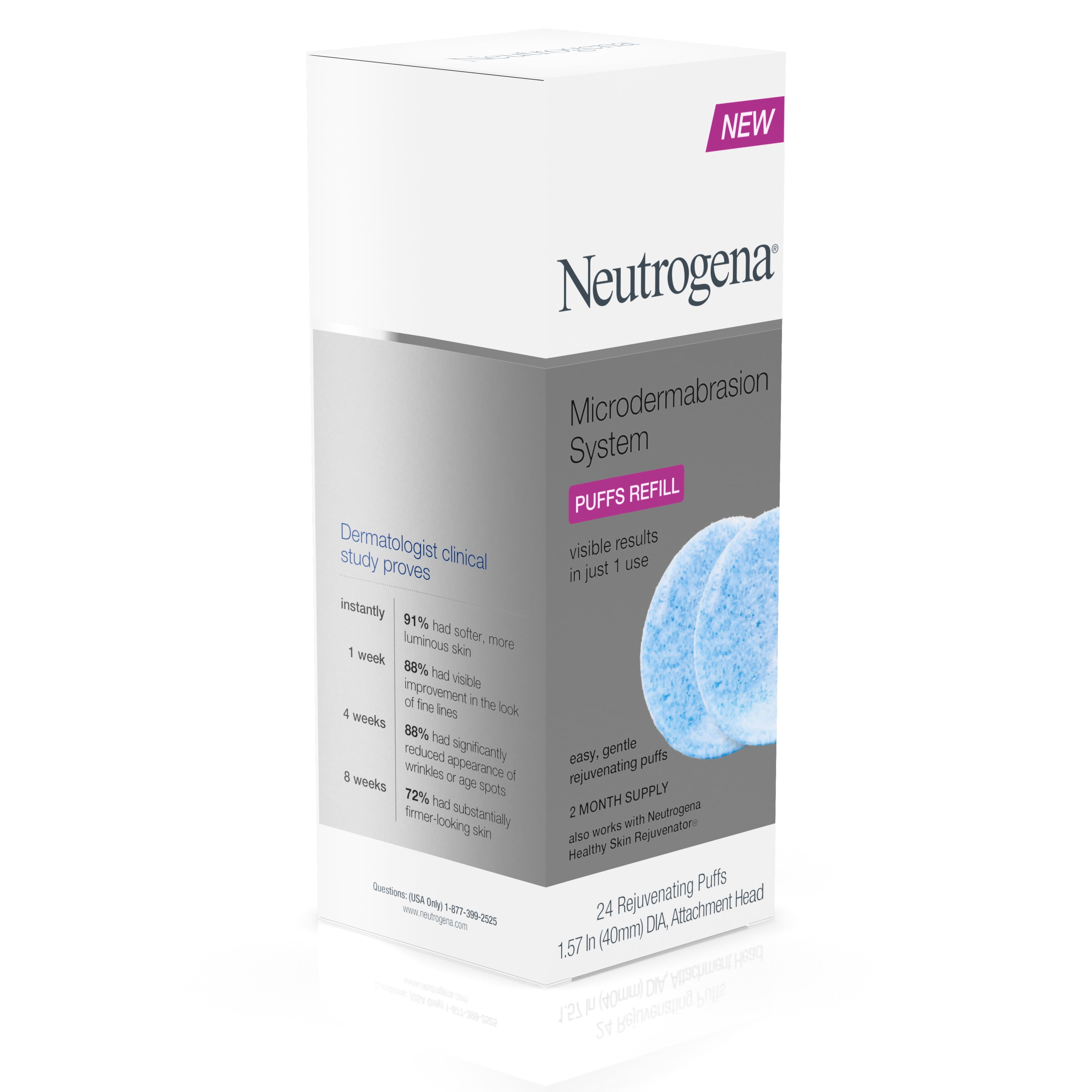 Neutrogena Microdermabrasion System Puff Refills 24 Count