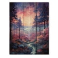 thumbnail image 3 of Designart "Winter Twilight Among Pine Trees III" Floral Print on Natural Pine Wood, 3 of 5