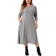 thumbnail image 1 of Vestido de camisa de talla grande Agnes Orinda para mujeres, cuello redondo, con botones, mangas largas, vestido casual con bolsillos 3X gris, 1 of 6