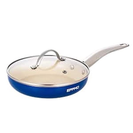 Eppmo Cookware EPPMO EM-CA5001-1 8 in. Ceramic & Aluminum Nonstick Frying Pan with Lid ...