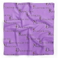 thumbnail image 1 of Bimba Purple Quotes Text Printed Pure Silk Scarf For Hair Neck Head Bandanas For Women 40 x 80 Inches, 1 of 6
