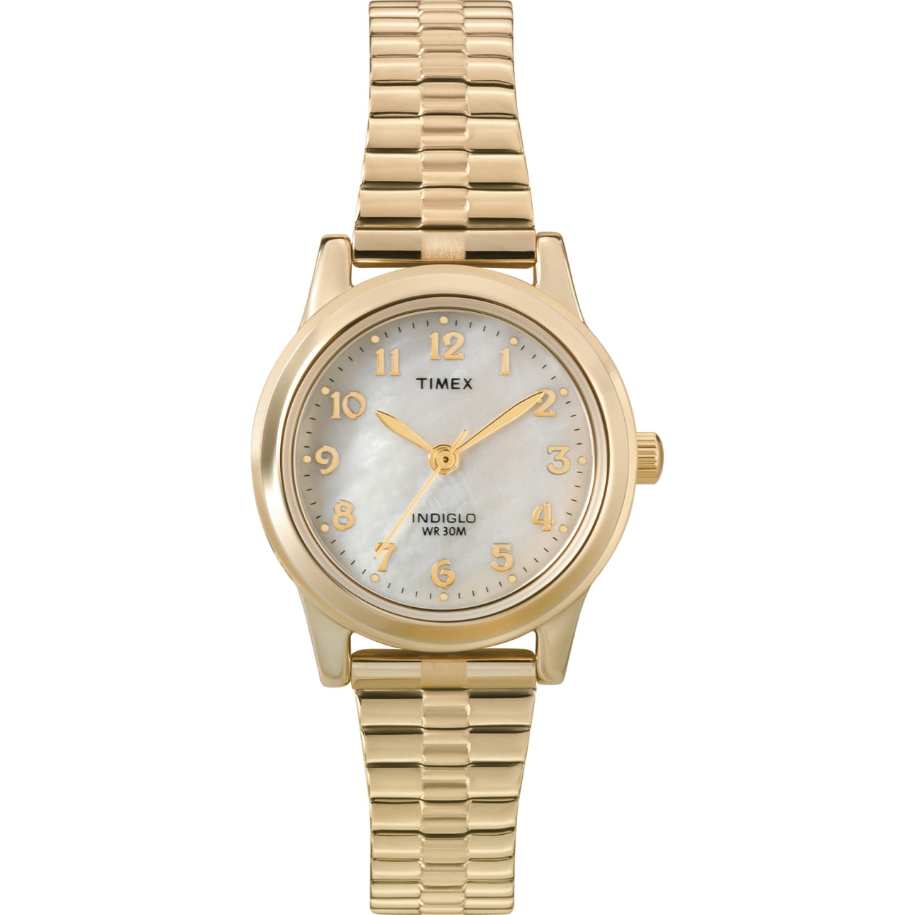 Timex Women's Essex Avenue Gold/MOP 25mm Dress Watch, Expansion Band