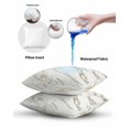 thumbnail image 6 of Waterproof Outdoor Throw Pillows with Inserts 12"x20" Set of 2, Golden Marble Soft Decorative Pillowcases for Couch Bedroom, Abstract Modern Minimalist Art Pillow Covers for Sofa Living Room, 6 of 8