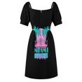 thumbnail image 6 of Miami Vice - Retro 80s Design Essential . Sleeveless Dress dress for women beach dresses Woman's evening dress, 6 of 7