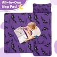 thumbnail image 4 of Purple Halloween Black Bats Toddler Nap Mats for Kids Preschool,59"x22" Sleeping Mat Bag or Kids,Toddler Sleeping Bag,Toddler Nap Mat or Daycare, 4 of 6