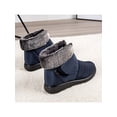 thumbnail image 4 of Fangasis Womens Winter Boot Breathable Snow Boots Faux Fur Warm Booties Walking Casual Ankle Bootie Blue 6, 4 of 7