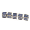 thumbnail image 3 of 5 Piezas de Seis Caras D6 0,63 "dados con Bordes Dorados Borde Y Número de Bronce / Dorado Azul Yotijar Dados de seis lados D6, 3 of 10