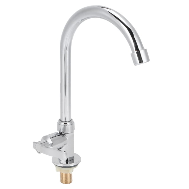 Grifo G1/2 Cocina Casera Grifo De Agua Fría Lavabo Grifo De Fregadero Giratorio De Acero Inoxidable