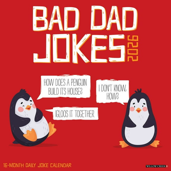 Bad Dad Jokes 2026 Wall Calendar, (Paperback)