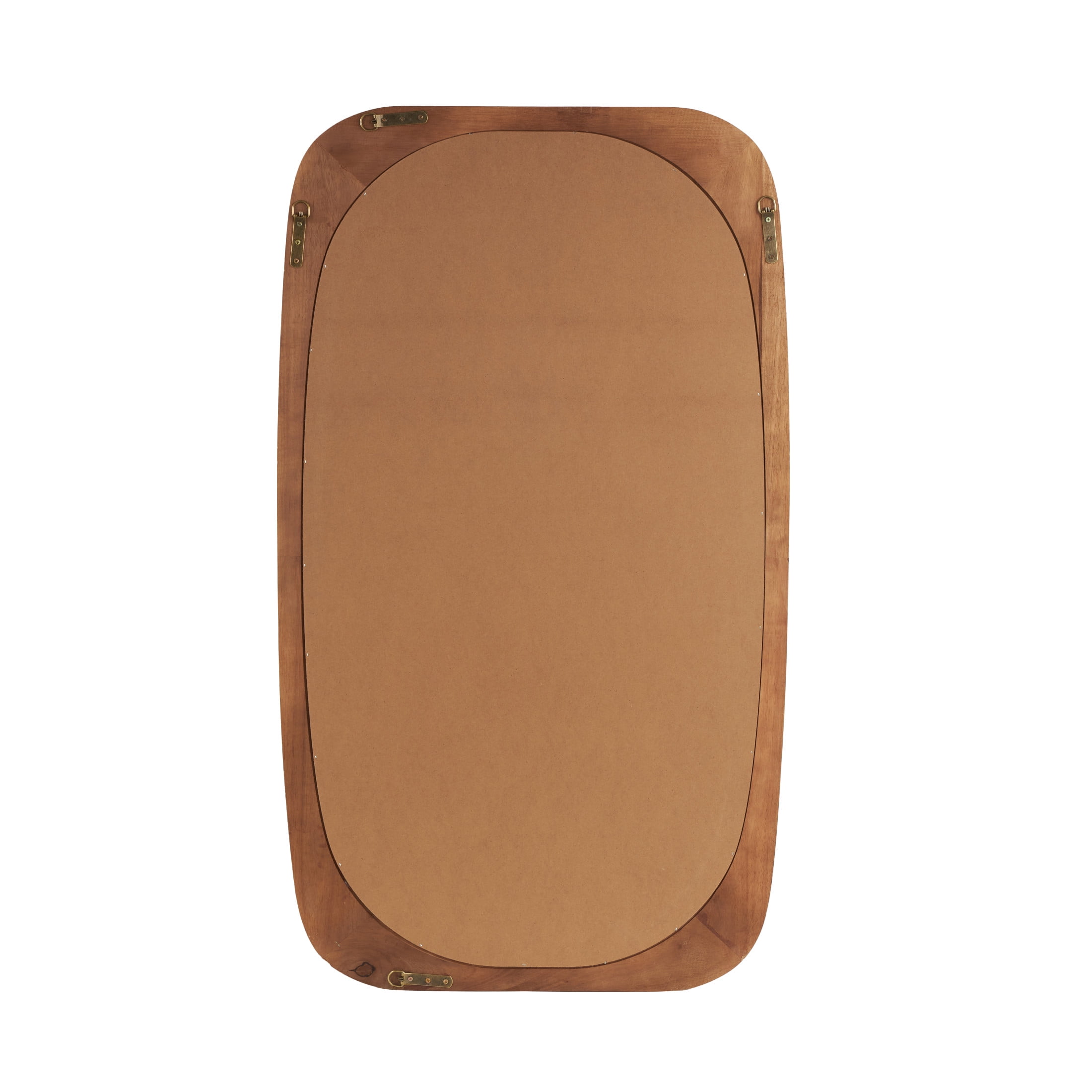 DecMode 28" x 47" Brown Oval Wall Mirror